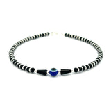 PurpleLuck Regina Evil Eye 925 Silver Anklet. Anti-Nazar traditional jewellery for women and girls. Gift for girlfriend and wife