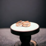 PurpleLuck Renee 925 Silver Couple Rings in rose gold plating for wedding and festive wear. Gift for girlfriend and wife