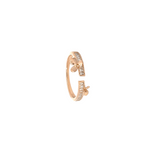 Purpleluck Rose Gold Radiant floral Ring modern design luxury sterling silver ring