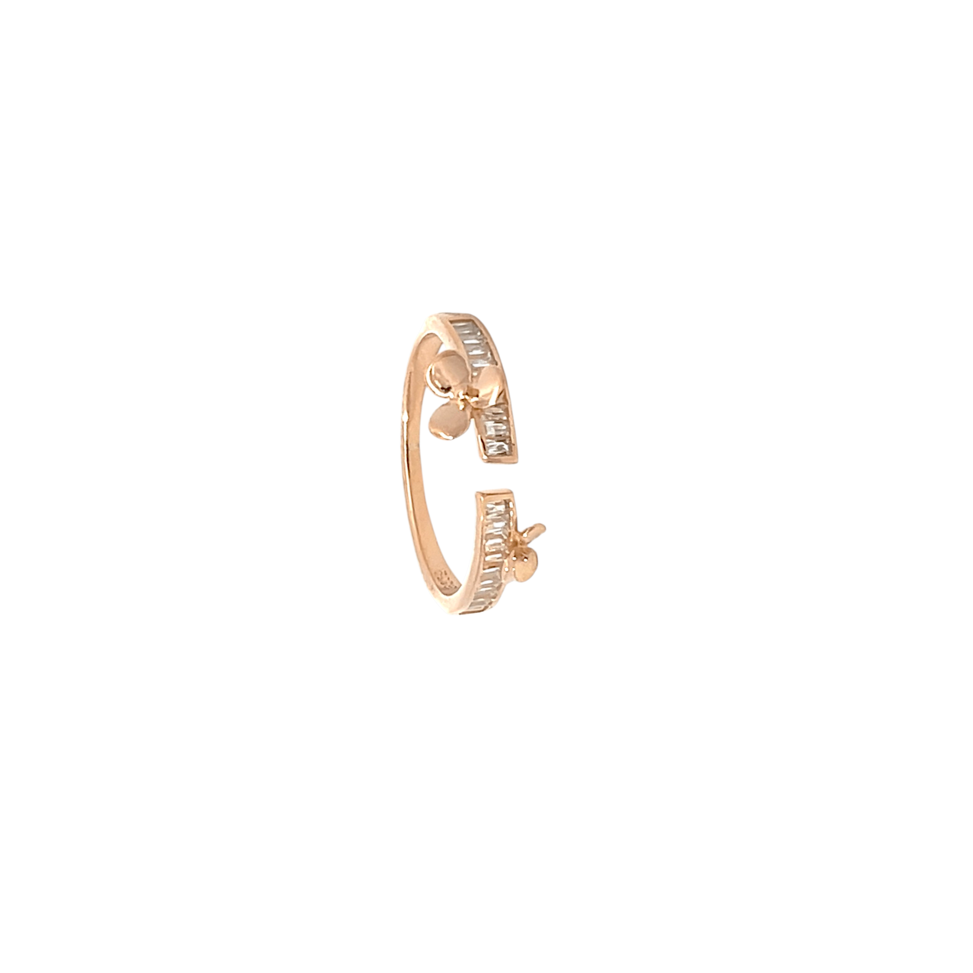 Purpleluck Rose Gold Radiant floral Ring modern design luxury sterling silver ring