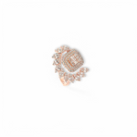 PurpleLuck Rose Gold Marquise Cascade Ring. Sterling Silver ring for festive wear