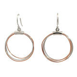 PurpleLuck Russian Style 925 Silver Drop Earrings in a minimalistic design for women for daily wear