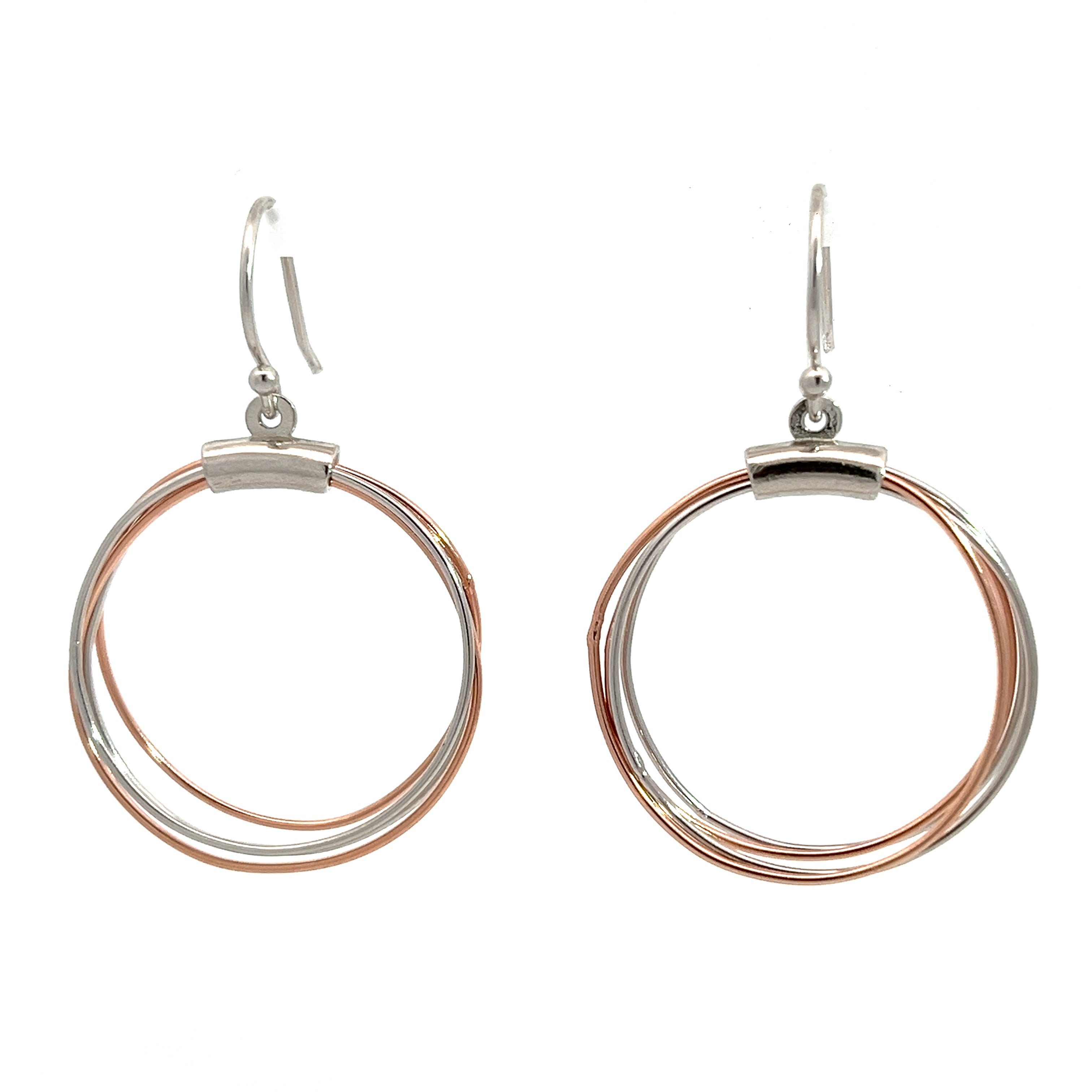 PurpleLuck Russian Style 925 Silver Drop Earrings in a minimalistic design for women for daily wear