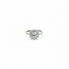 Purpleluck Sparkling Seraphina 925 Silver Ring. Wedding and anniversary gift for women 