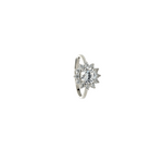 Purpleluck Sparkling Seraphina 925 Silver Ring. Wedding and anniversary gift for women 