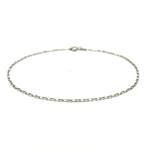 PurpleLuck Samantha 925 Silver Italian Anklet. Dainty and elegant ankle jewelry for daily wear for women