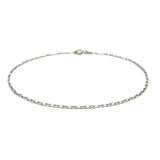 PurpleLuck Samantha 925 Silver Italian Anklet. Dainty and elegant ankle jewelry for daily wear for women