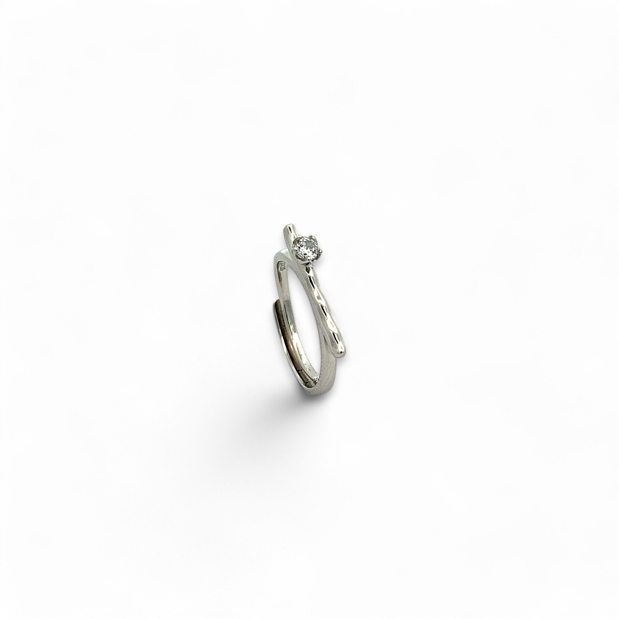 PurpleLuck Sandra 925 Silver Ring Dainty and minimal adjustable ring for women and girls