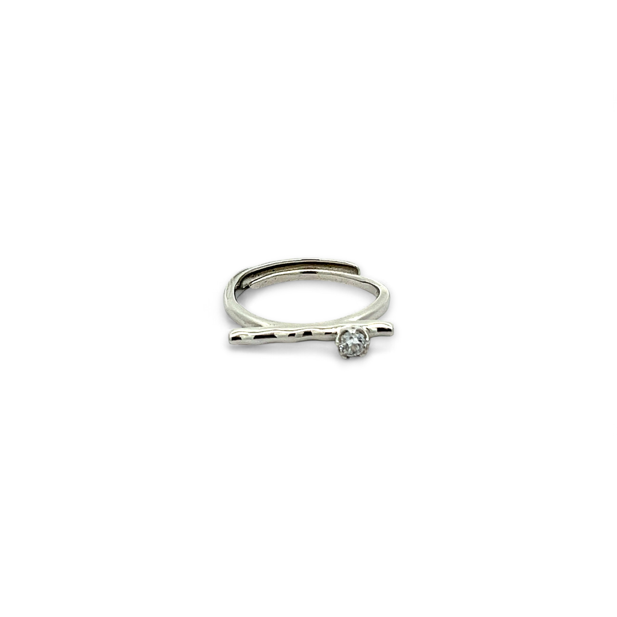 PurpleLuck Sandra 925 Silver Ring Dainty and minimal adjustable ring for women and girls