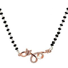 PurpleLuck Sara Rose Gold Mangalsutra. Sterling Silver jewellery for women and gift for wife