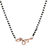 PurpleLuck Sara Rose Gold Mangalsutra. Sterling Silver jewellery for women and gift for wife