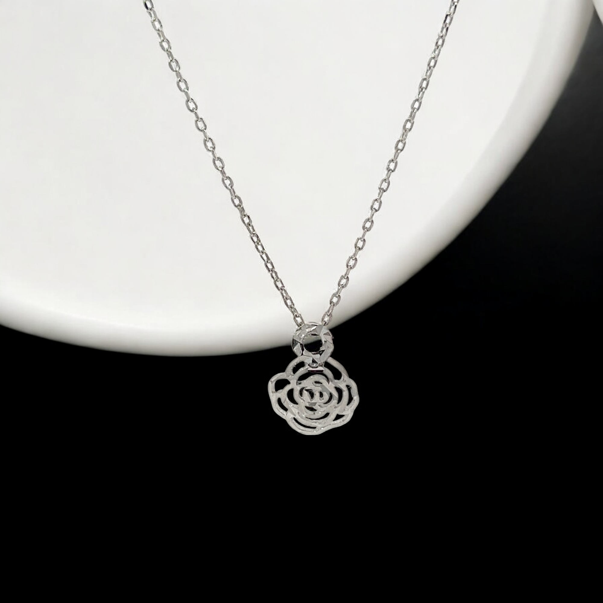 PurpleLuck Scarlett 925 Silver Pendant dainty daily wear pendant with adjustable chain for women and girls