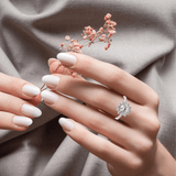 Purpleluck Sparkling Seraphina 925 Silver Ring. Wedding and anniversary gift for women 