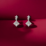 PurpleLuck Shirley Silver Earrings. 925 trendy small earrings for women and girls