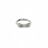 PurpleLuck Sienna 925 Silver Bow Ring. Cute and minimal design adjustable ring Perfect for gifting for girlfriend. Simple daily wear