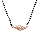 PurpleLuck Sowmya Rose Gold  Mangalsutra 925  Silver elegant and dainty traditional wear