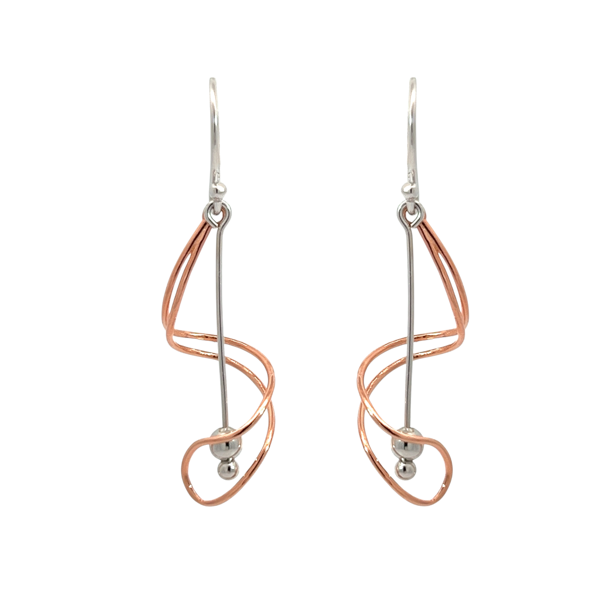 PurpleLuck Serena 925 Silver Spiral Earrings for girls- trendy jewellery