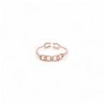 PurpleLuck Double-Sided 925 Silver Stackable Ring. Rose Gold trendy minimalistic Ring