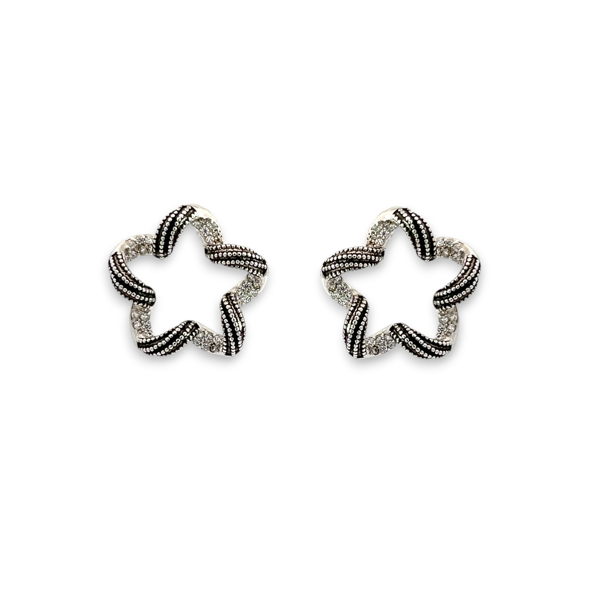 PurpleLuck Star Stud 925 Silver Earrings . Minimalist style earrings for women - romantic gift