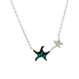 PurpleLuck Enchanted Starfish 925 Silver Necklace dainty necklace for women