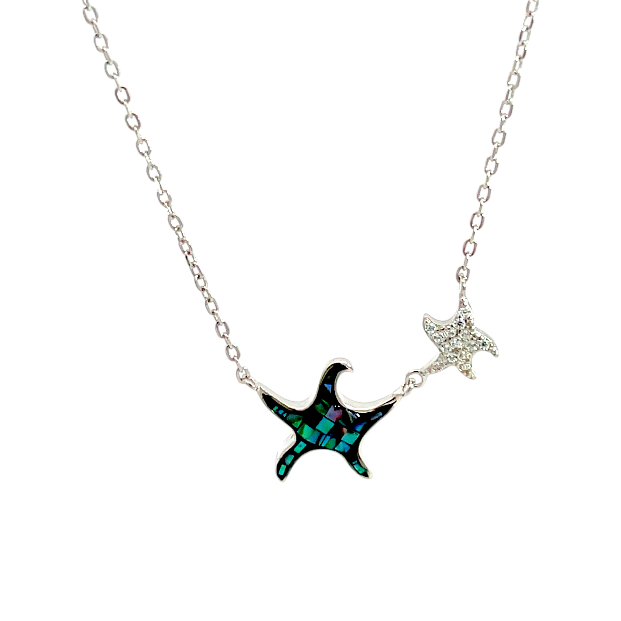 PurpleLuck Enchanted Starfish 925 Silver Necklace dainty necklace for women