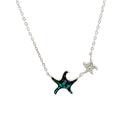PurpleLuck Enchanted Starfish 925 Silver Necklace dainty necklace for women