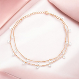 PurpleLuck Stella 925 Silver Double Layered Queen Anklet. Traditional Indian jewelry for festive wear. Perfect gift for women