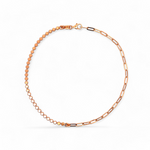 PurpleLuck Tamanna Rose Gold Italian Anklet. Sterling Silver simple daily wear anklet for women and girls. Ideal gift for wife