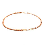 PurpleLuck Tamanna Rose Gold Italian Anklet. Sterling Silver simple daily wear anklet for women and girls. Ideal gift for wife