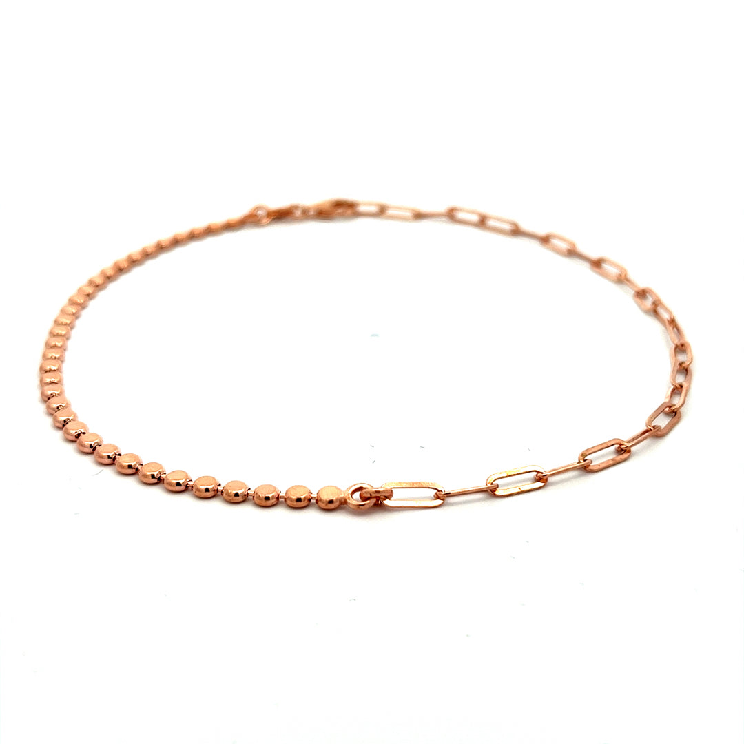 PurpleLuck Tamanna Rose Gold Italian Anklet