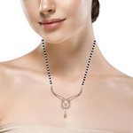 Purpleluck Tanvi 925 Silver Mangalsutra. Rose Gold plated women jewellery