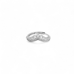 PurpleLuck  Tiara Diamond 925 Silver Vanki Ring. Romantic gift for women, Birthday gift
