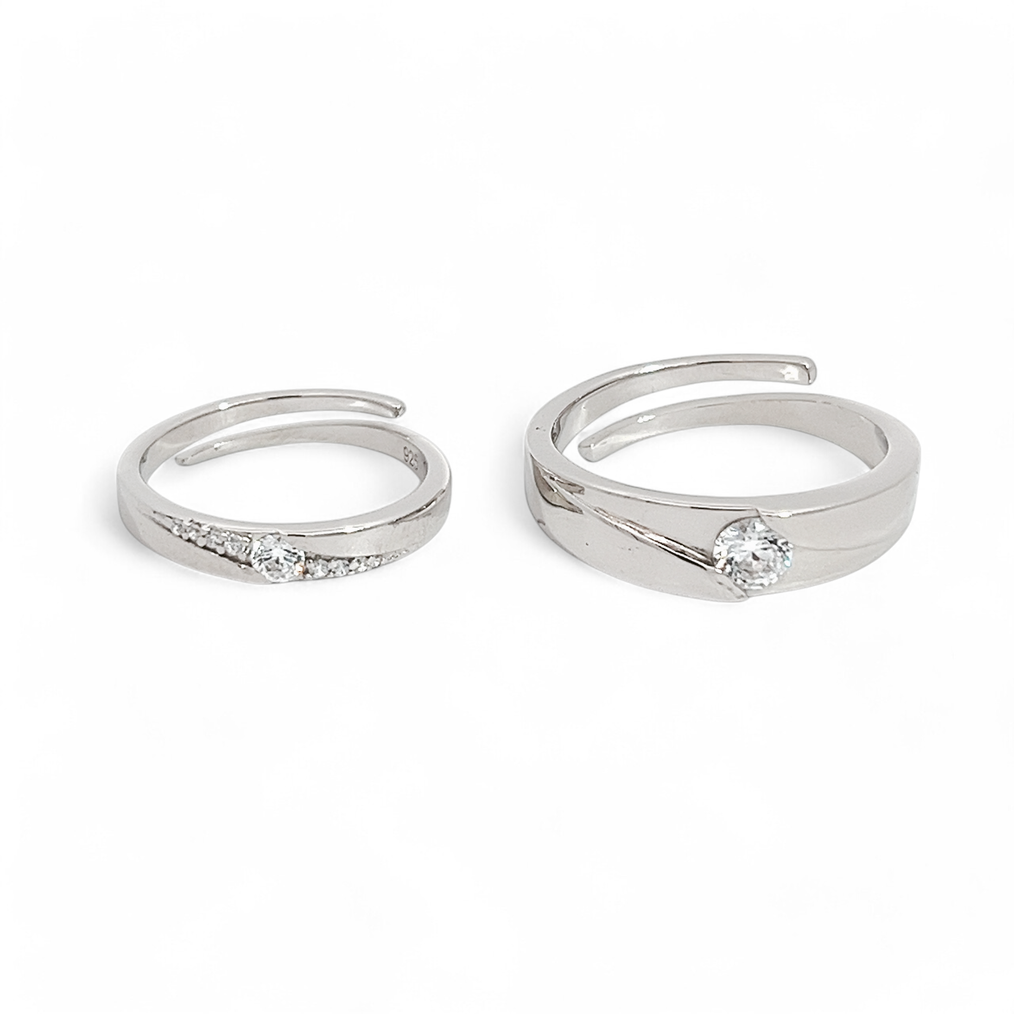 PurpleLuck True Love 925 Silver Couple Bands for Valentines and Wedding gift for Him and Her. Perfect romantic gift