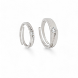 PurpleLuck True Love 925 Silver Couple Bands for Valentines and Wedding gift for Him and Her. Perfect romantic gift