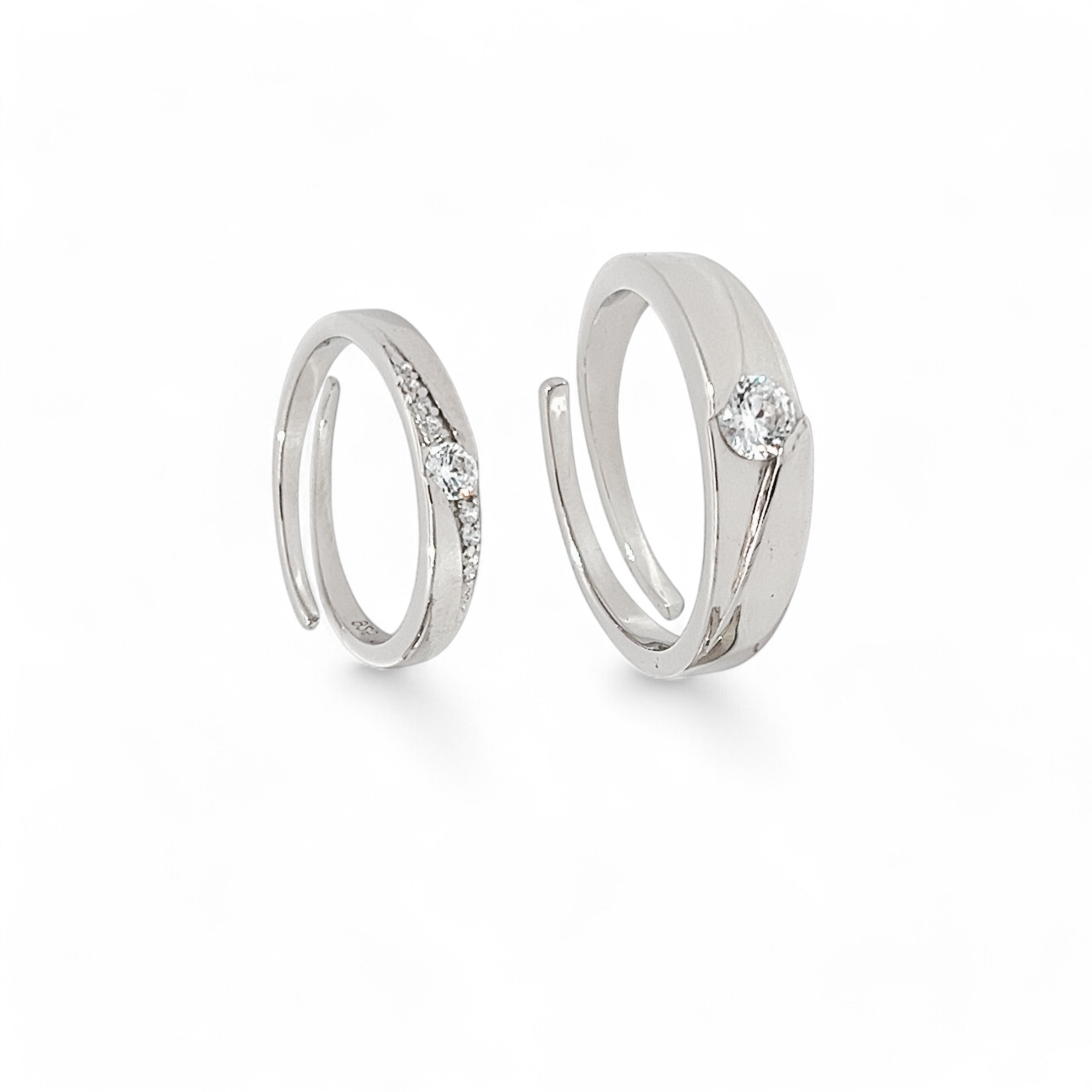PurpleLuck True Love 925 Silver Couple Bands for Valentines and Wedding gift for Him and Her. Perfect romantic gift