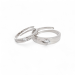 PurpleLuck True Love 925 Silver Couple Bands for Valentines and Wedding gift for HIm and Her. Perfect romantic gift