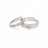 PurpleLuck True Love 925 Silver Couple Bands for Valentines and Wedding gift for HIm and Her. Perfect romantic gift