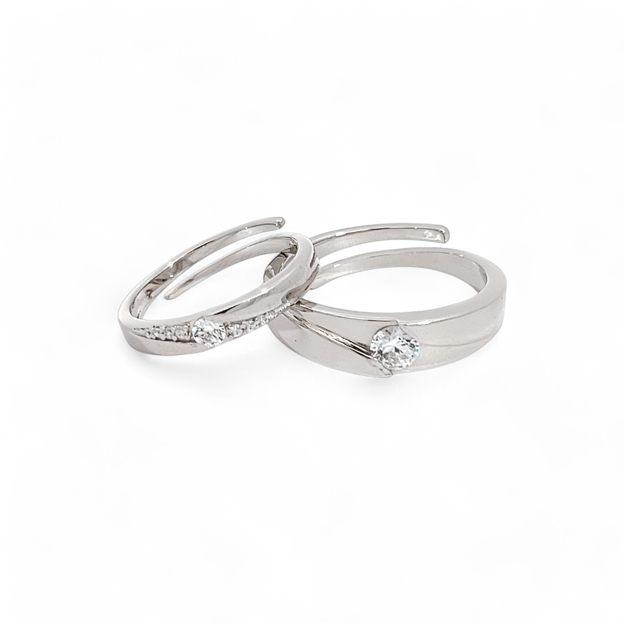 PurpleLuck True Love 925 Silver Couple Bands for Valentines and Wedding gift for HIm and Her. Perfect romantic gift