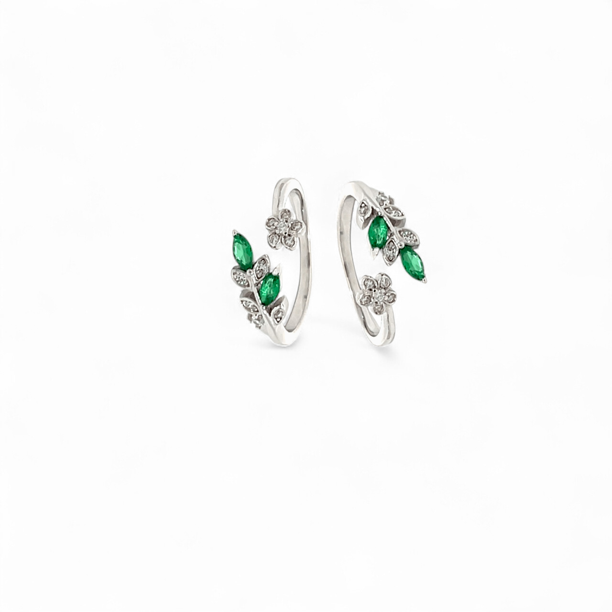 PurpleLuck Silver Verdant Toe Rings