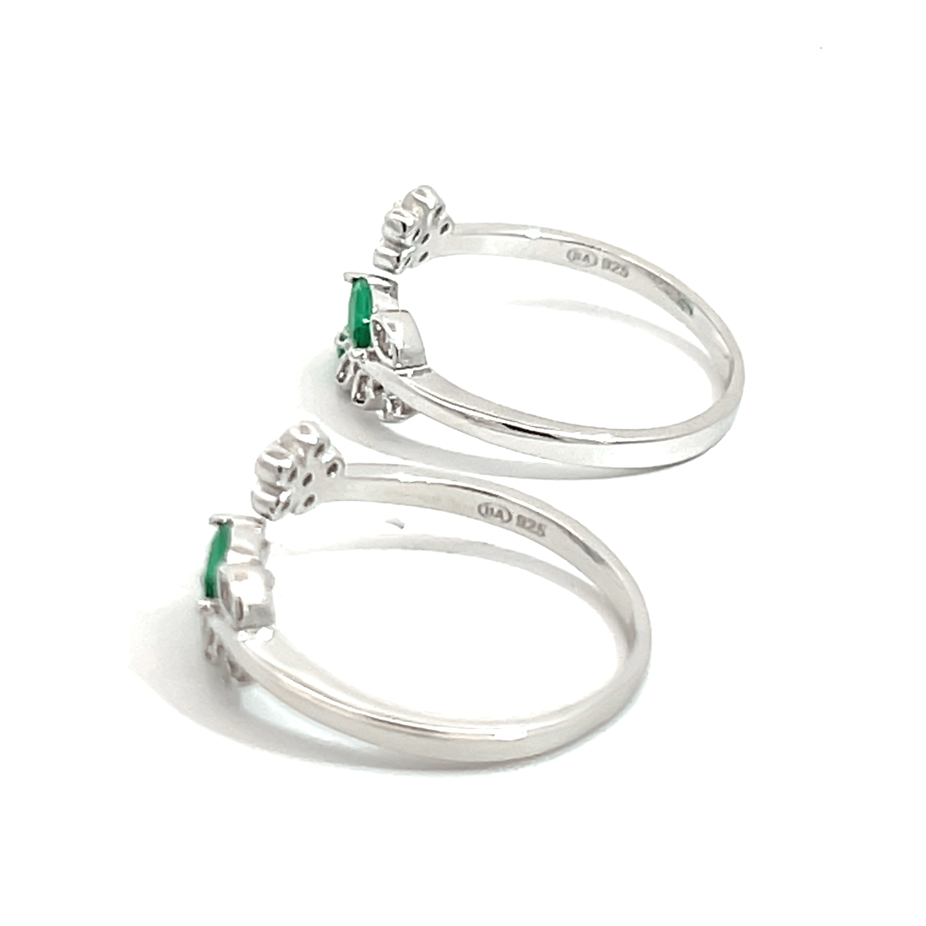 PurpleLuck Silver Verdant Toe Rings