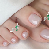 PurpleLuck Silver Verdant Toe Rings