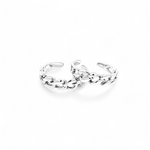PurpleLuck 925 Silver Chain Toe Rings for women open toe ring for everyday wear 