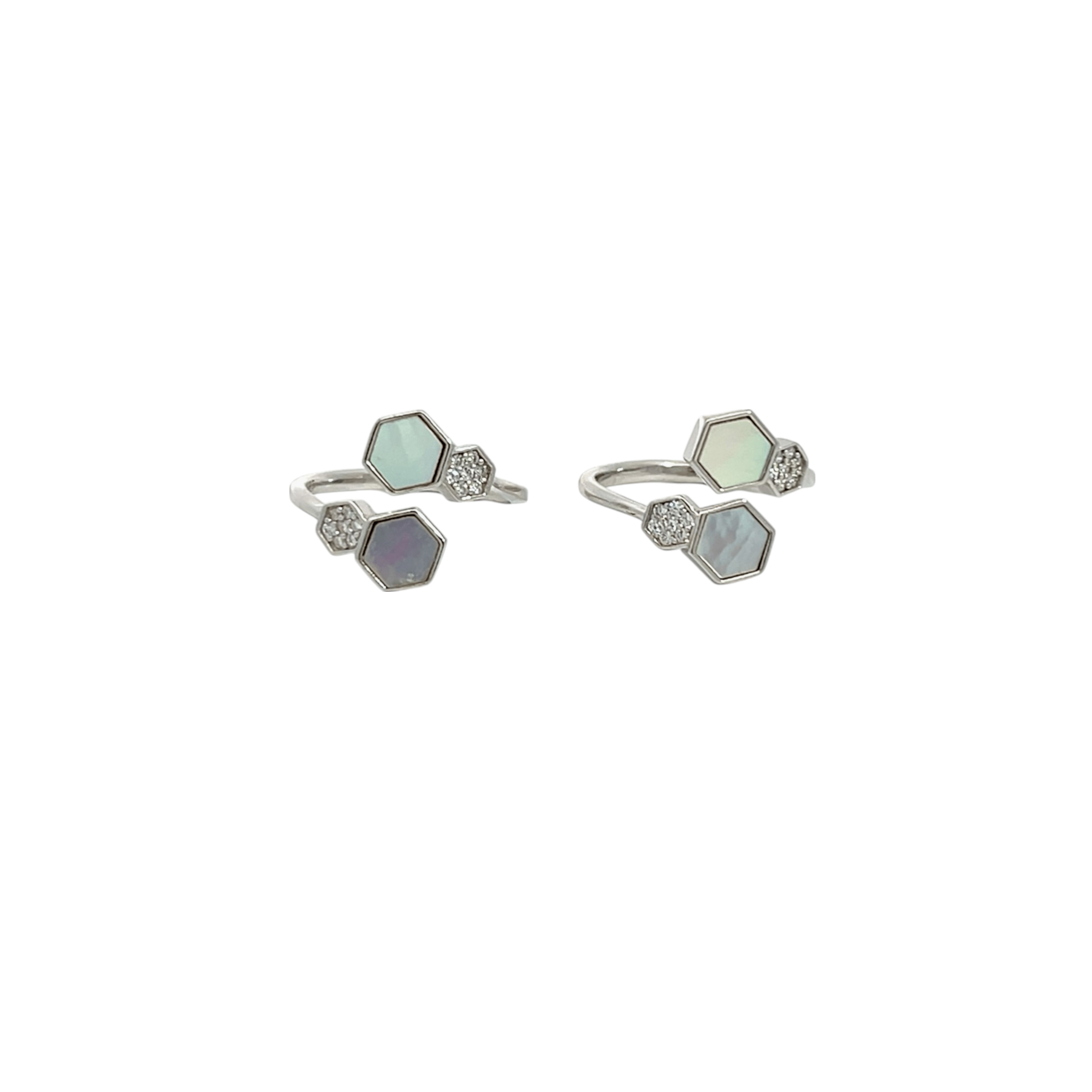 Purpleluck Silver HexaGlow Toe Rings for women adjustable simple daily wear