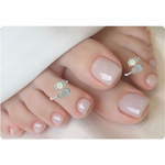 Purpleluck Silver HexaGlow Toe Rings for women adjustable simple daily wear