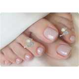Purpleluck Silver HexaGlow Toe Rings for women adjustable simple daily wear