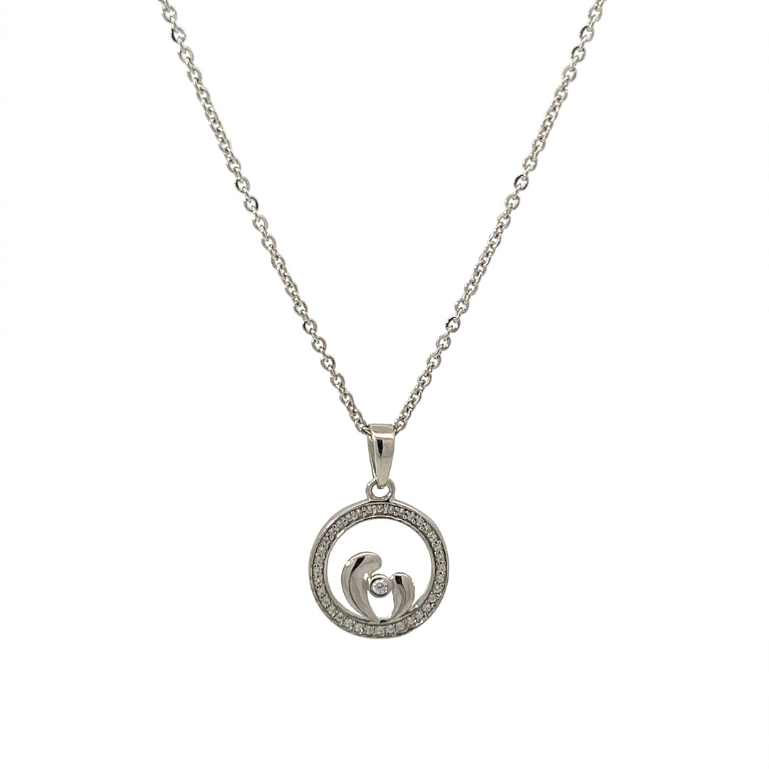 PurpleLuck Miss World 925 Silver Pendant. Simple and elegant jewellery for women. Gift for girlfriend and wife