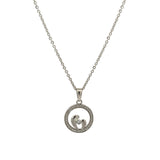 PurpleLuck Miss World 925 Silver Pendant. Simple and elegant jewellery for women. Gift for girlfriend and wife