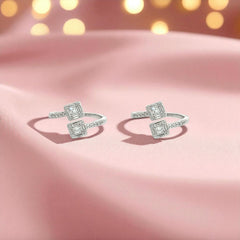 Purpleluck Baguette Sparkle 925 Silver Toe Rings. Simple daily wear traditional jewelry