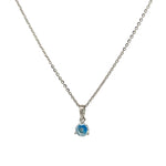 PurpleLuck Turkish Nazar Boncuk 925 Silver Pendant. Dainty simple daily wear pendant for women and girls
