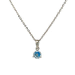 PurpleLuck Turkish Nazar Boncuk 925 Silver Pendant. Dainty simple daily wear pendant for women and girls